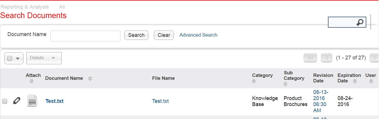 Document Data Type Field in List View in SuiteCRM
