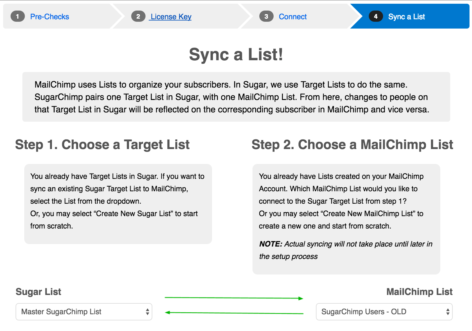SugarChimp: List Sync